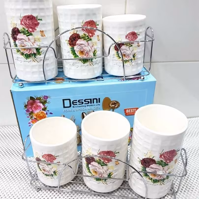 جا قاشق دسینی سه قلو رو میزی