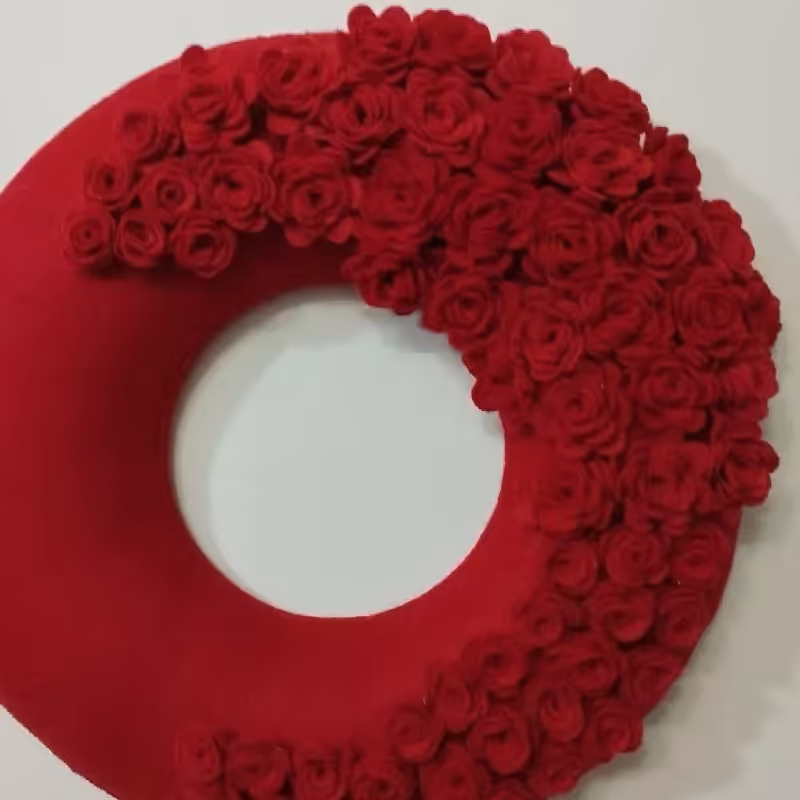 حلقه نمدی طرح گل