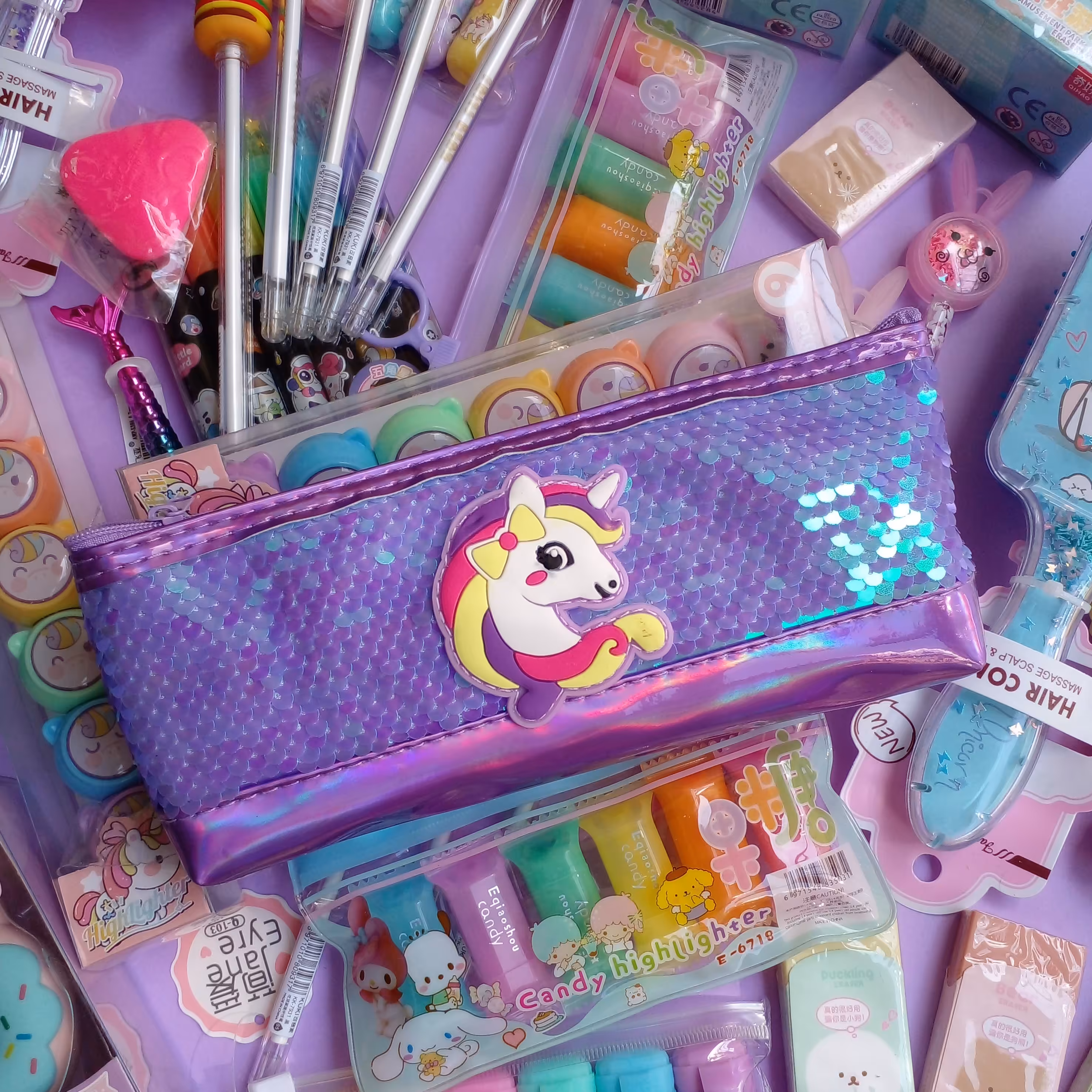 جامدادی پولکی یونیکورن کیفیت درجه یک