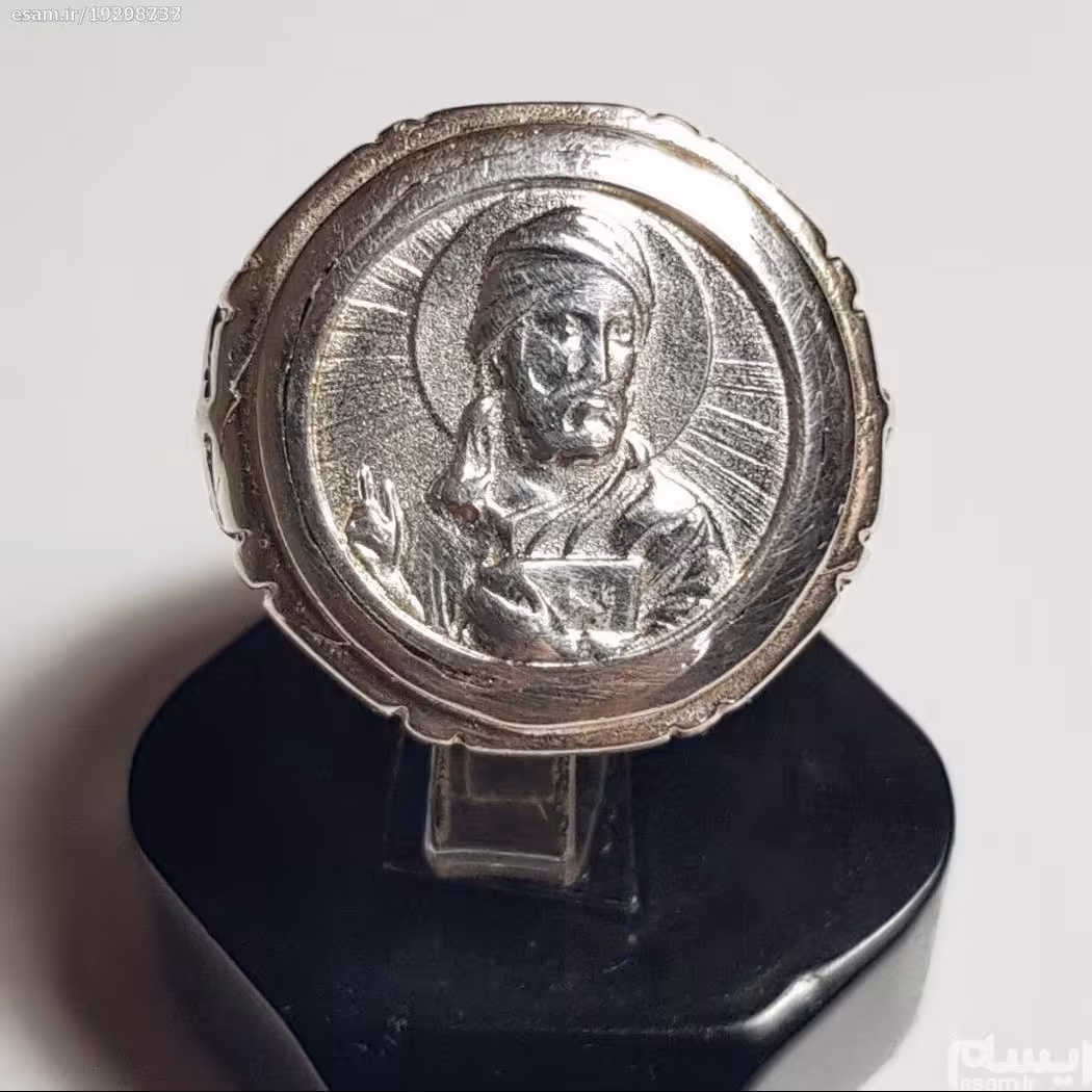 انگشتر فاخر با تمسال محمد(ص) رکاب سنگین جوندار عالی