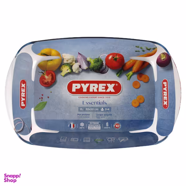 ظرف پخت پیرکس مدل Essentials طرح مستطیل کد 247