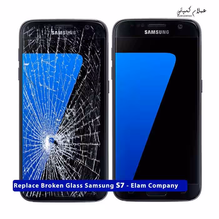 تعویض گلس تاچ ال سی دی سامسونگ S7 – ضمانتی و بدون ریسک