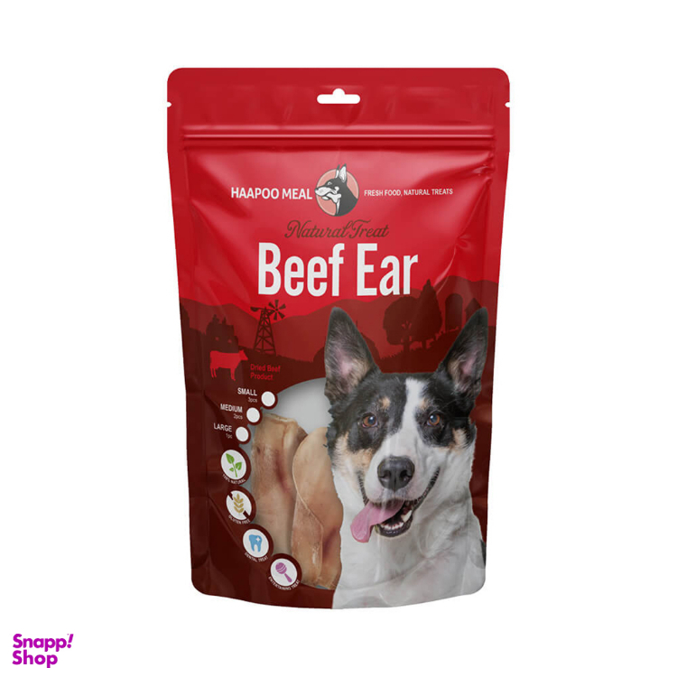تشویقی سگ هاپومیل مدل گوش گاو Beef Ear بسته 1 عددی