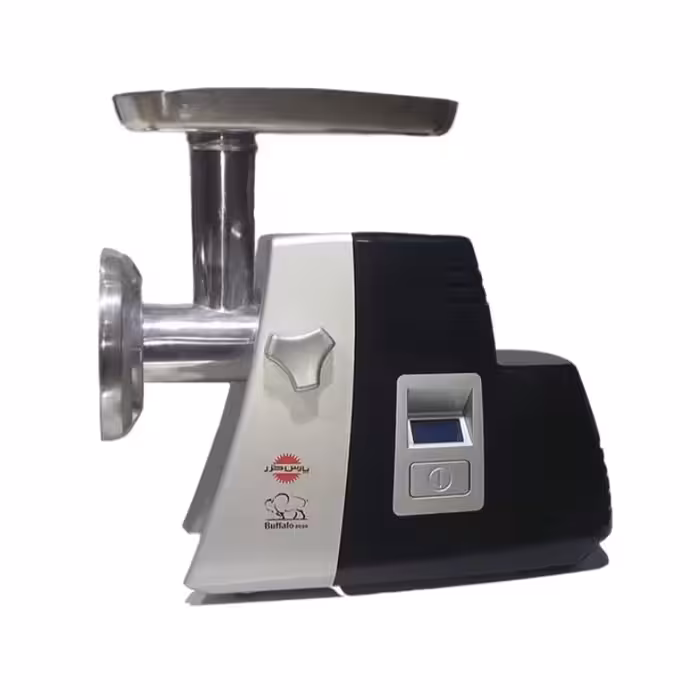 چرخ گوشت پارس خزر مدل بوفالو، مشکی- سفید، با کلید برگردان، قدرت موتور 1000وات،  25ماه گارانتی