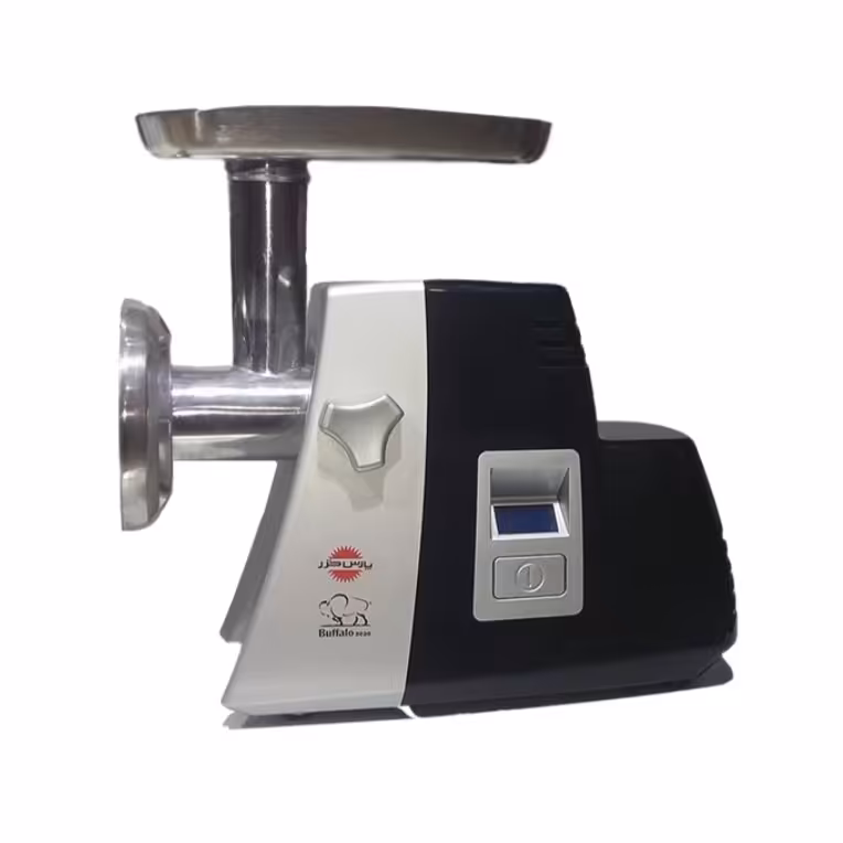 چرخ گوشت پارس خزر مدل بوفالو، مشکی- سفید، با کلید برگردان، قدرت موتور 1000وات،  25ماه گارانتی