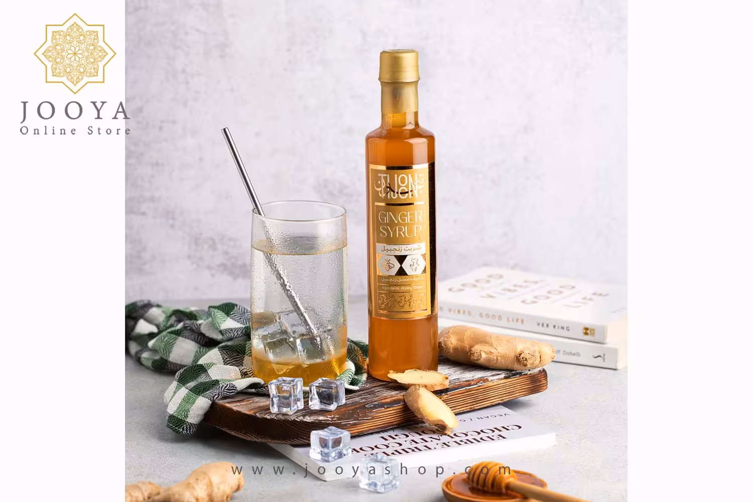 شربت طبیعی عسل و زنجبیل