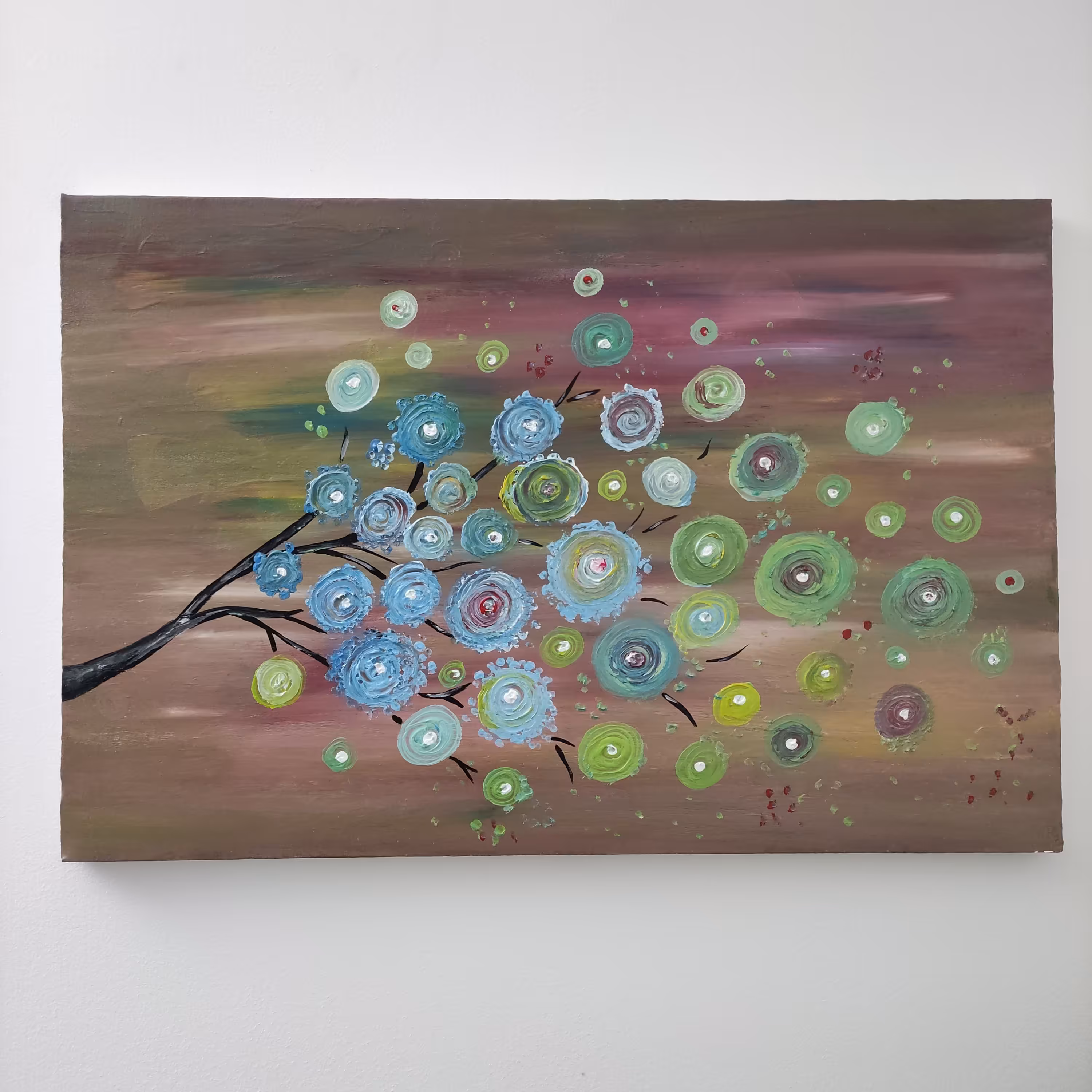 نقاشی آبستره اکریلیک روی بوم