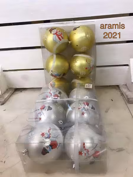 توپ های رنگی درخت کریسمس مدل 2