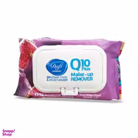 دستمال مرطوب پاک کننده آرایش دافی (Daffi) مدل Q10 طرح میوه انجیر بسته 50 عددی