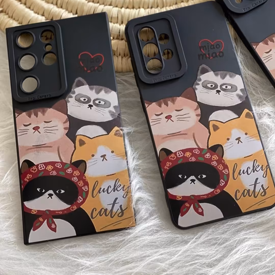 کاور خانواده گربه ها مدل آیفون سامسونگ شیائومی 