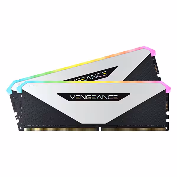 رم دسکتاپ دو کاناله 3200 کورسیر مدل VENGEANCE RGB RT (2 X 8GB) White