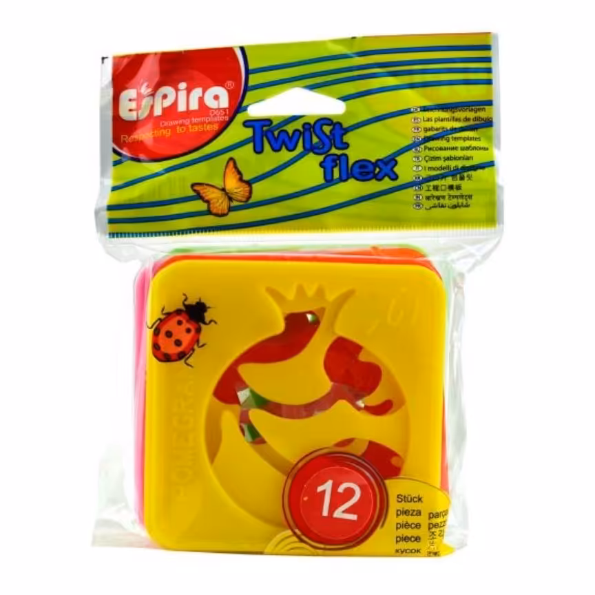 شابلون طرح میوه جات و گل  بسته 12تایی