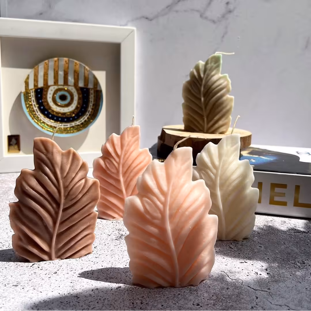 شمع برگ مناسب دیزاین دکوری ,هدیه,روشنایی