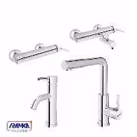 ست شیرآلات شودر مدل مارینو کروم