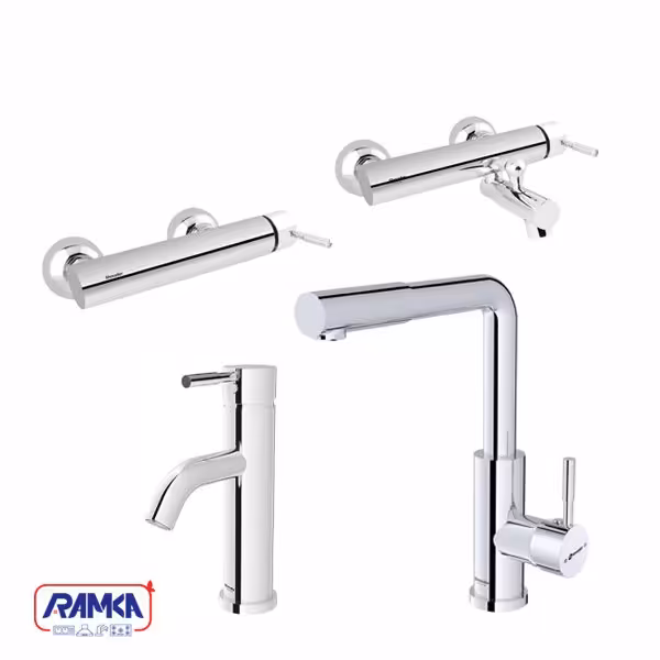 ست شیرآلات شودر مدل مارینو کروم