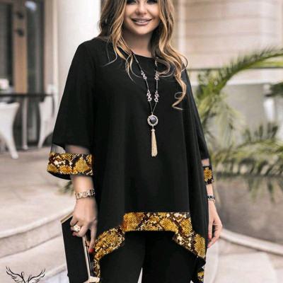 تونیک مجلسی یقه گرد سایز بزرگ8027