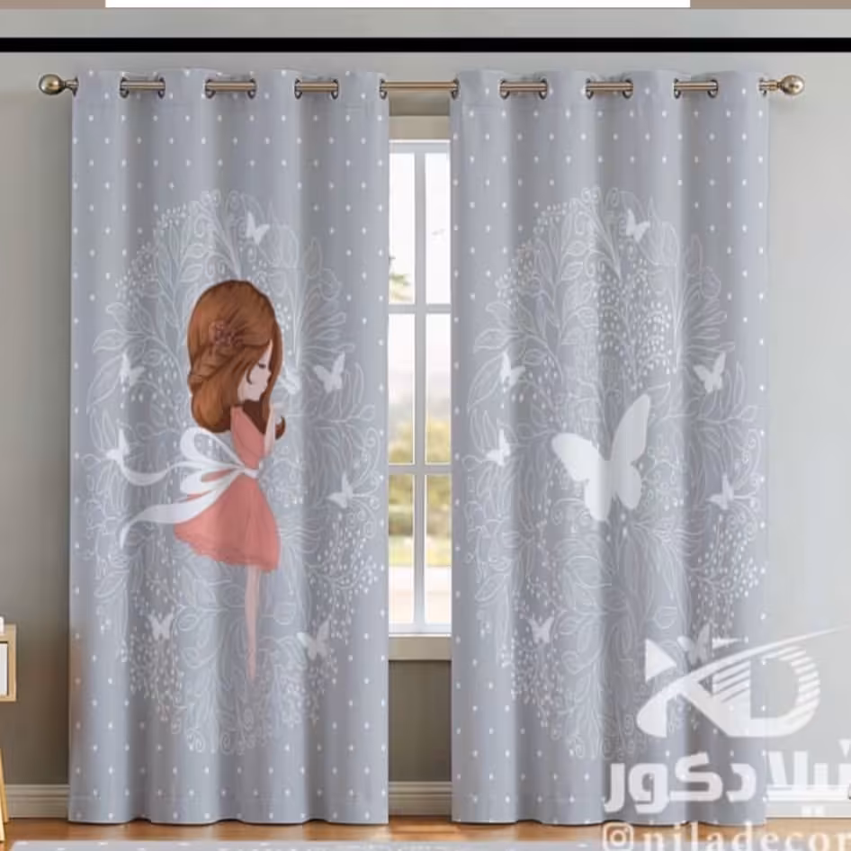 پرده اتاق خواب دخترانه مخمل پورش