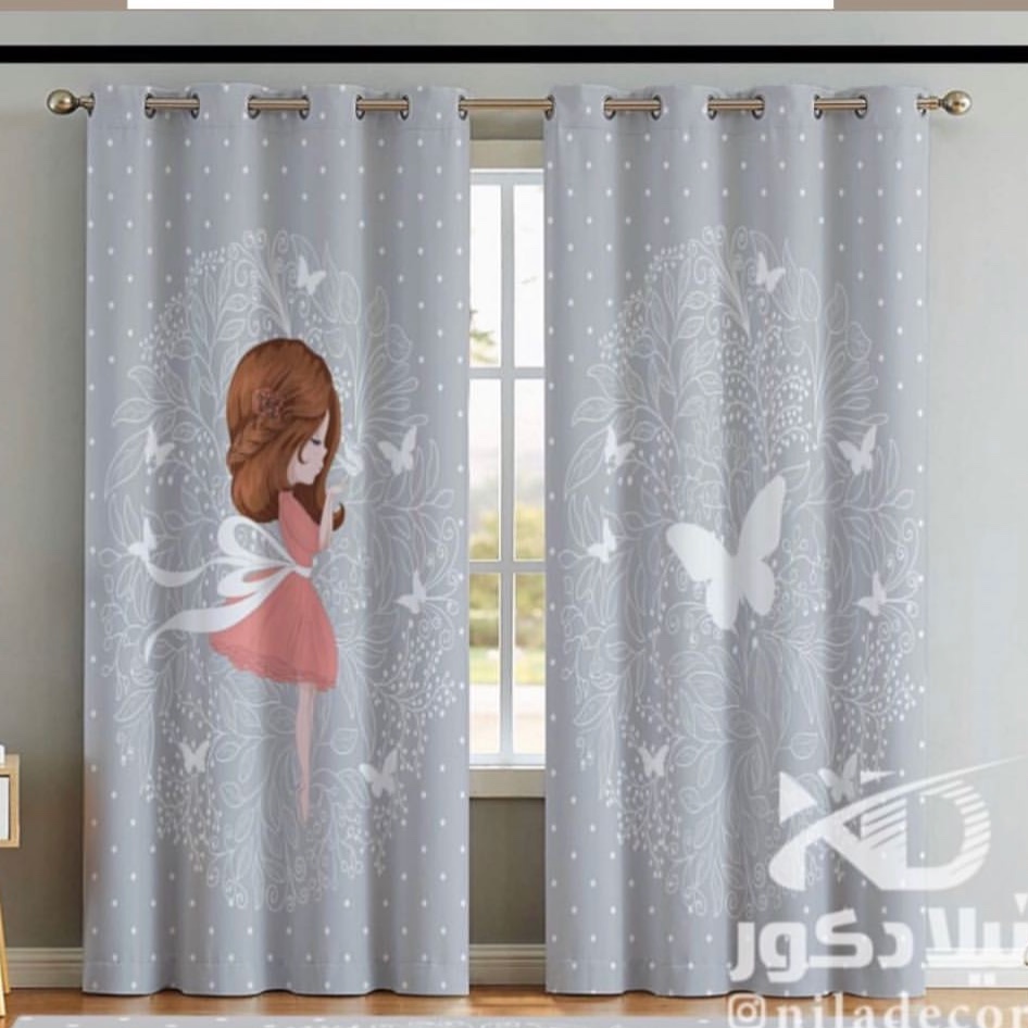 پرده اتاق خواب دخترانه مخمل پورش