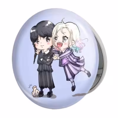 آینه جیبی خندالو طرح سریال ونزدی Wednesday مدل تاشو کد 25188