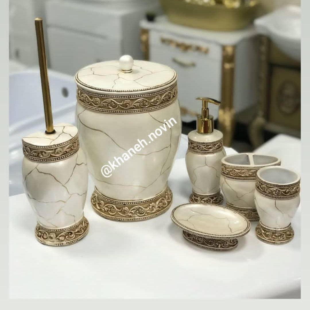 ست 6 پارچه سرویس بهداشتی رزین