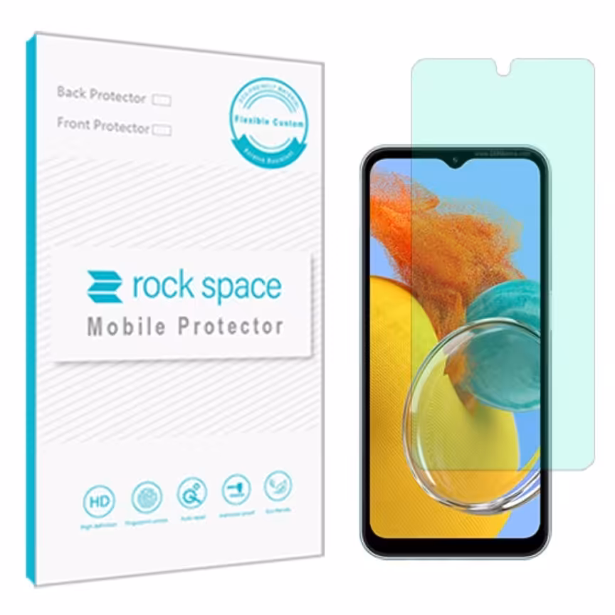 گلس سامسونگ Galaxy M14 مدل نانو هیدروژل گرین لایت برند راک اسپیس