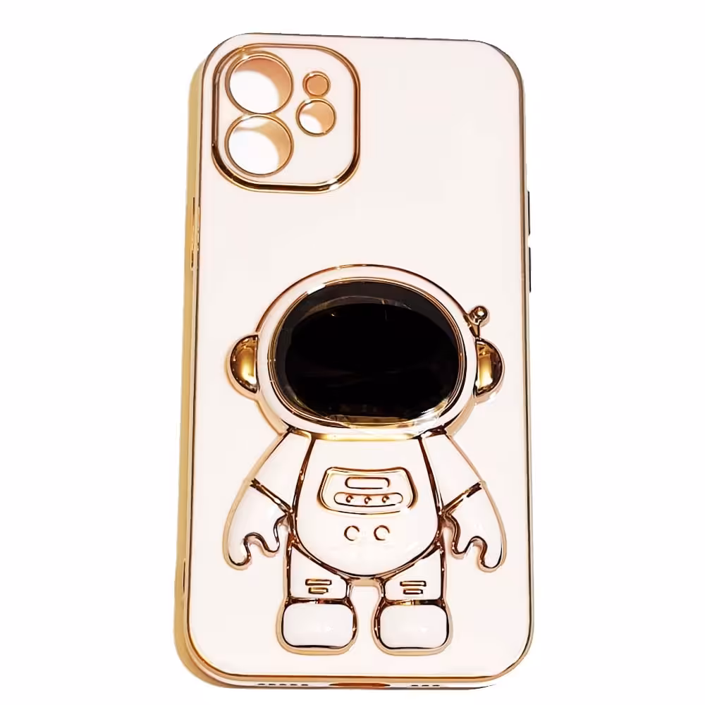 قاب طرح آدم فضایی صورتی مناسب برای گوشی iphone 12
