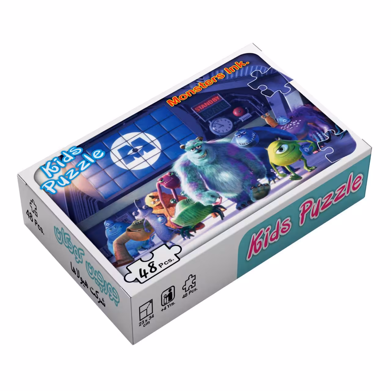 کتاب بسته پازل شرکت هیولاها 48تکه،باجعبه