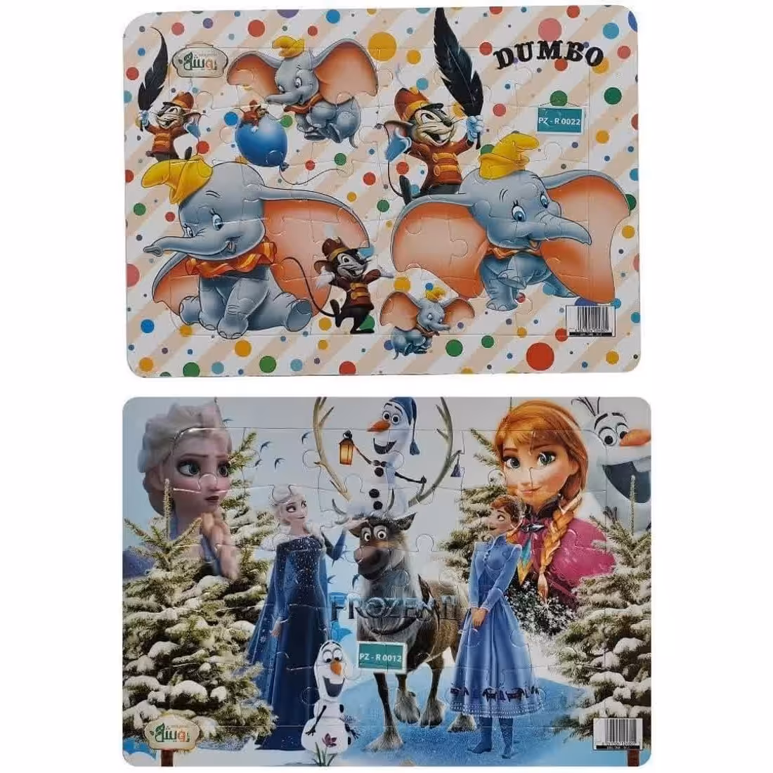 انواع پازل رحلی دخترانه و پسرانه در طرح های متنوع (قیمت عمده 13000)