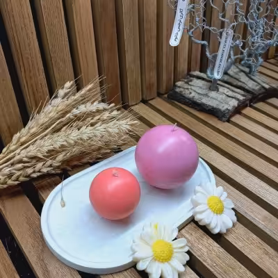 شمع گوی زیبا در 3 سایزبزرگ،متوسط،کوچک