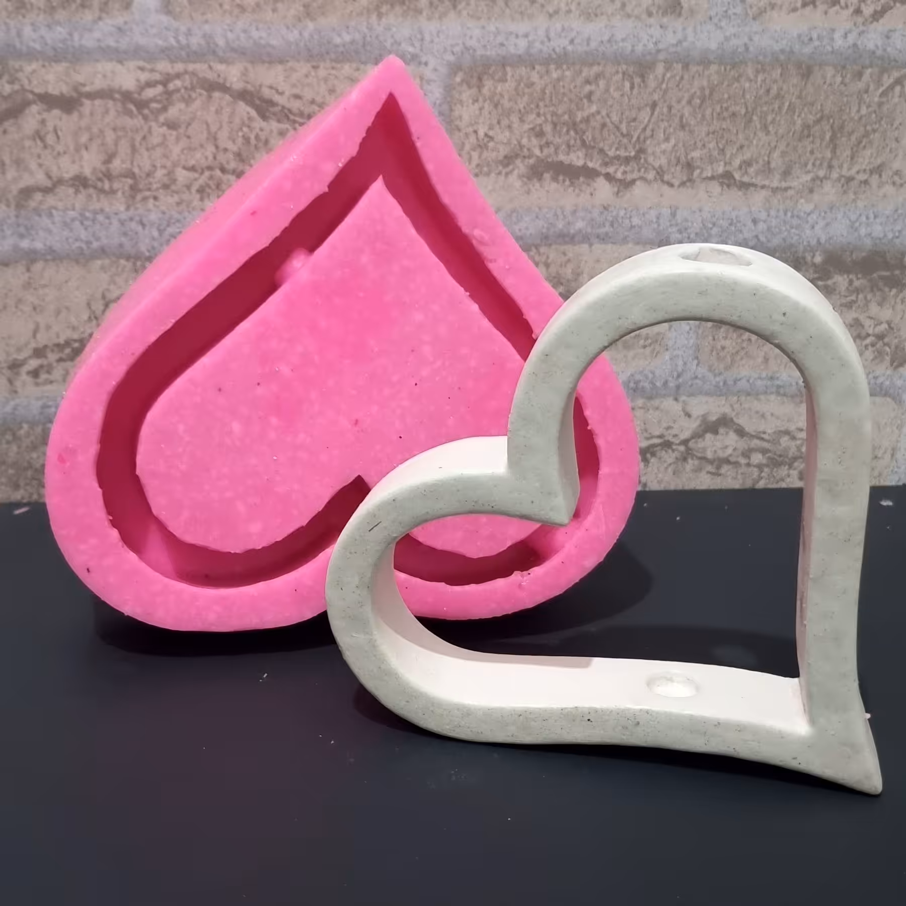 قالب سیلیکونی گلجای قلبی  ارتفاع 15سانت 