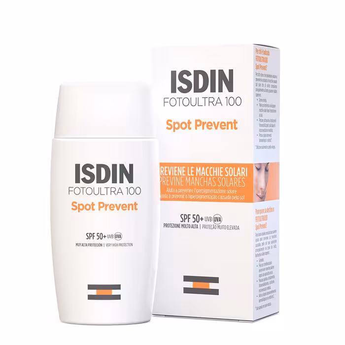 ضد آفتاب ضد لک بی رنگ ایزدین Isdin مدل اسپات پریونت Spot Prevent