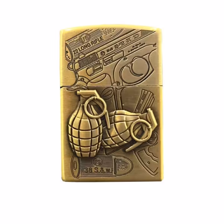 فندک مدل تفنگ و نارنجک کد DKD_652 فندک فندک کلاسیک فندک خفن فندک طرح نارنجک فندک طرح تفنگ فندک هدیه فندک کادو فندک خفن