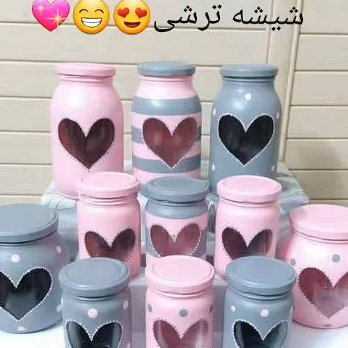 دکوپاژ شیشه های سسومربا ورب وترشی بیرون نیندازیدبا کمترین قیمت قابل استفاده کنین کاملا قابل شستشو 