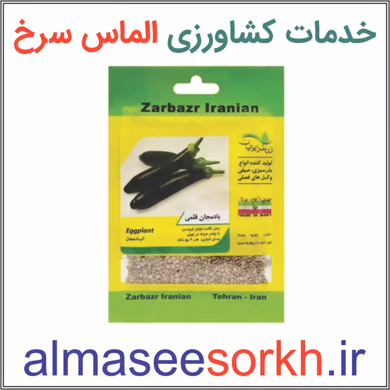 بذر بادمجان قلمی زر بذر ایرانیان | گیاه پزشکی الماس سرخ