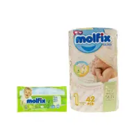 پوشک سایز 1 بسته 42 عددی   هدیه دستمال مرطوب
