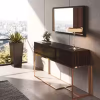 کنسول دارنو، طول 120 سانت، عرض 39 سانت، ارتفاع 20 سانت، پایه فلزی با آبکاری و رنگ دلخواه،