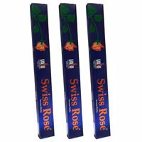 عود خوشبوکننده گل رز (محمدی) واسو مدل swiss rose بسته 3 عددی