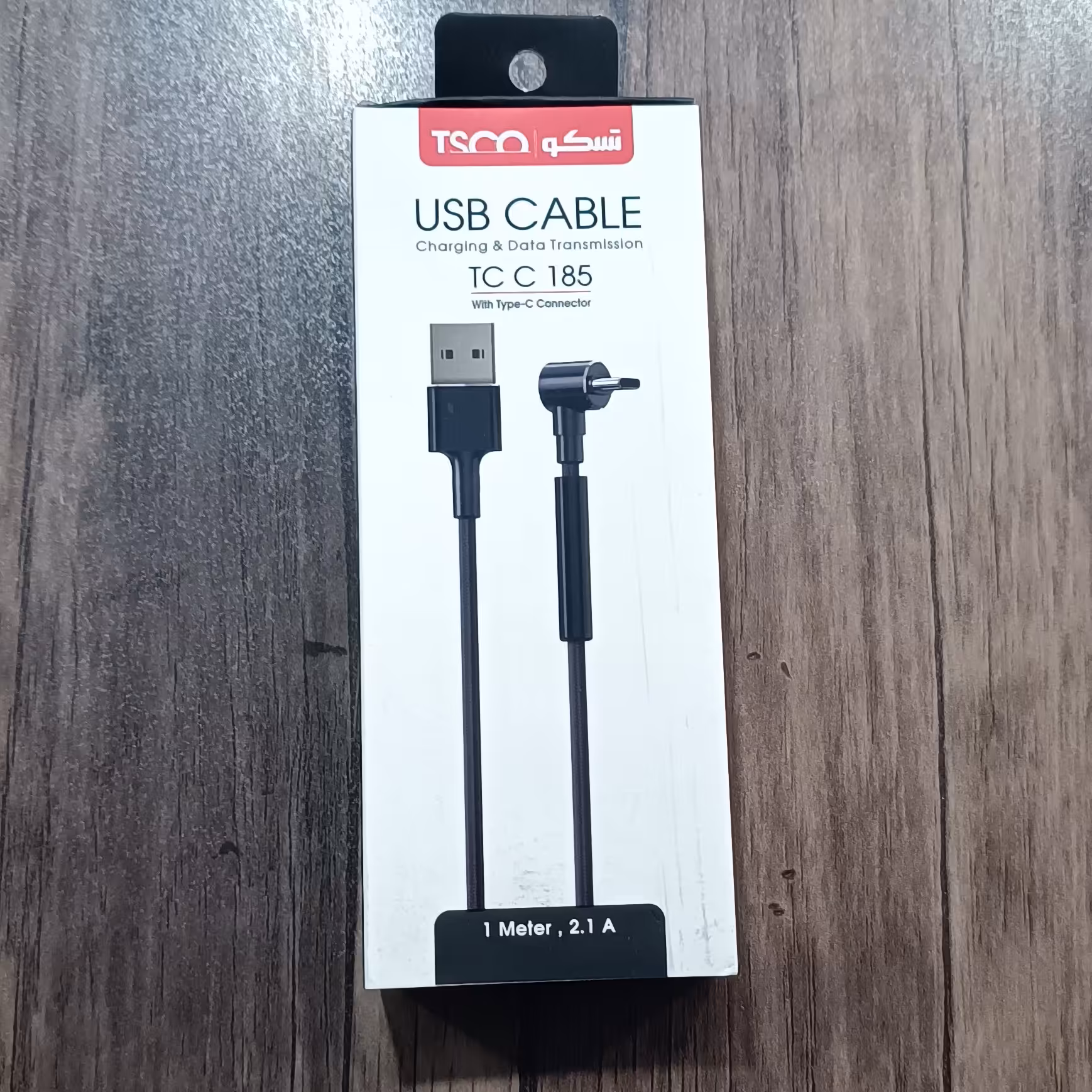 کابل شارژ TC C185 تایپ سی تسکو type-c  یک متری مشکی 6ماه خدمات پس از فروش توسن سیستم