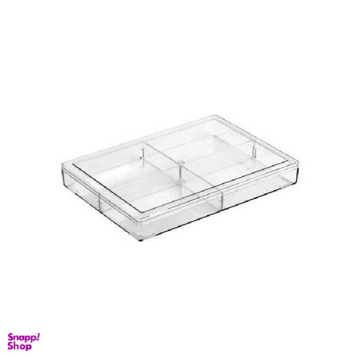 ظرف یکبار مصرف مدل جعبه چهارخانه مربع کد 375 بسته 16 عددی