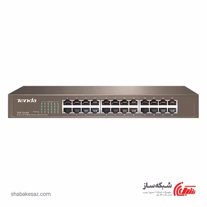 قیمت و خرید سوئیچ شبکه تندا Tenda TEF-1024D دسکتاپ-رکمونت 24 پورت 10/100Mbps - شبکه ساز