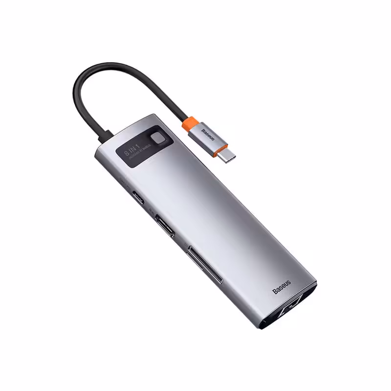 هاب 8 پورت USB-C باسئوس مدل CAHUB-CV0G - فروشگاه کارما آی‌تی