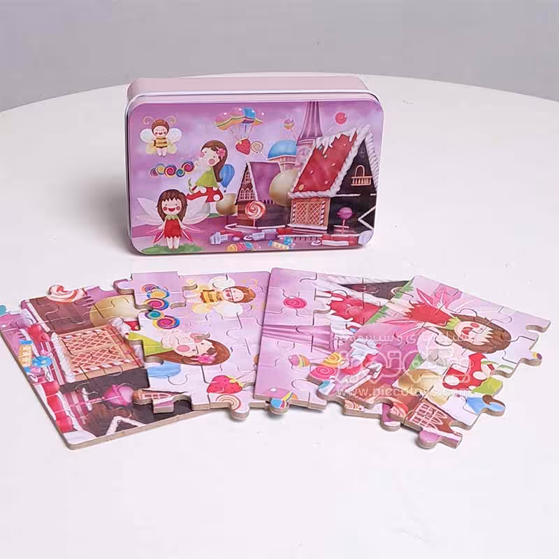 پازل شهر شکلاتی قوطی فلزی 60 تکه کد jd6037