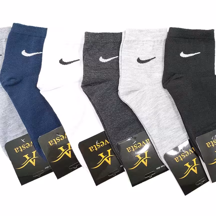 جوراب نیم ساق نخی زنانه و مردانه طرح نایک درجه 1