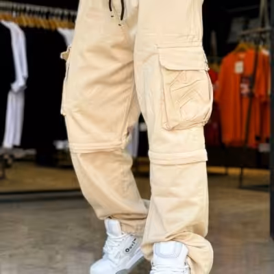 شلوار کارگو کتان
