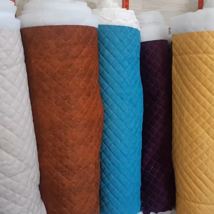 پارچه سه لایه مخصوص  مبلهای راحتی  پارچه  مخمل لایک وآستر نمدی دوخت دوتایی بادستگاه مدرن 