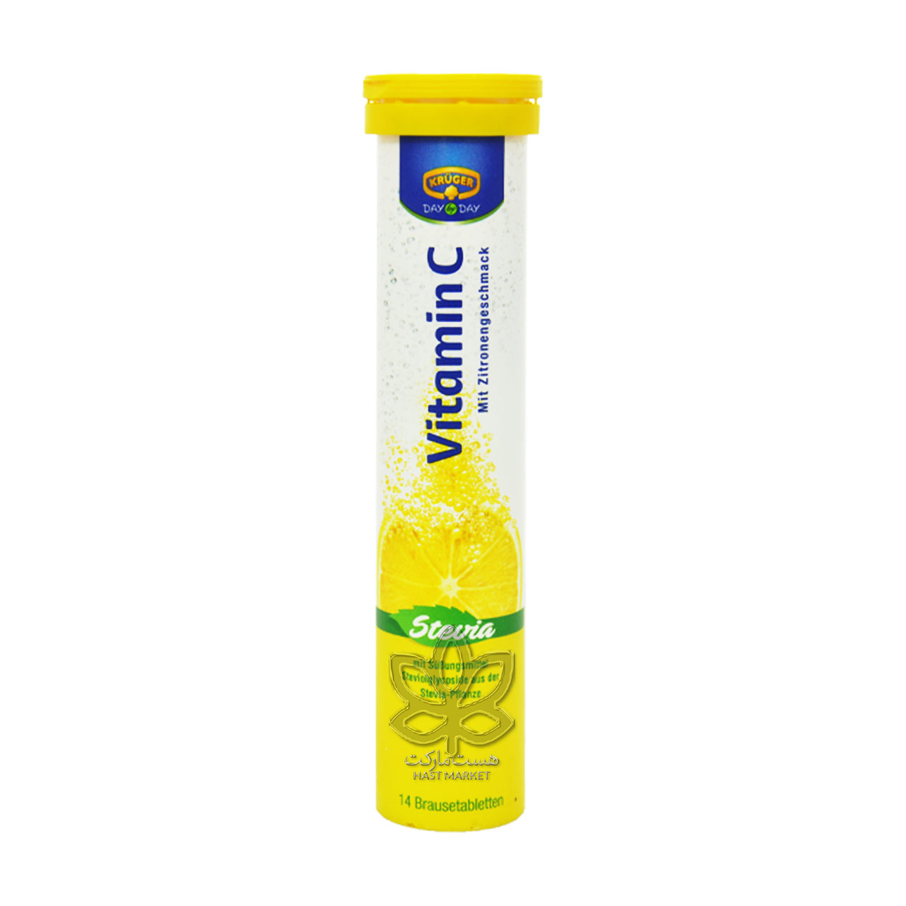 قرص جوشان ویتامین سی 160mg لیمویی ( با استویا ) کروگر - kruger