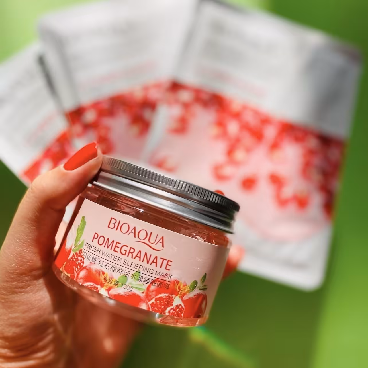 ماسک خواب جوانساز انار بیواکوا BIOAQUA اصلی 120 گرمی