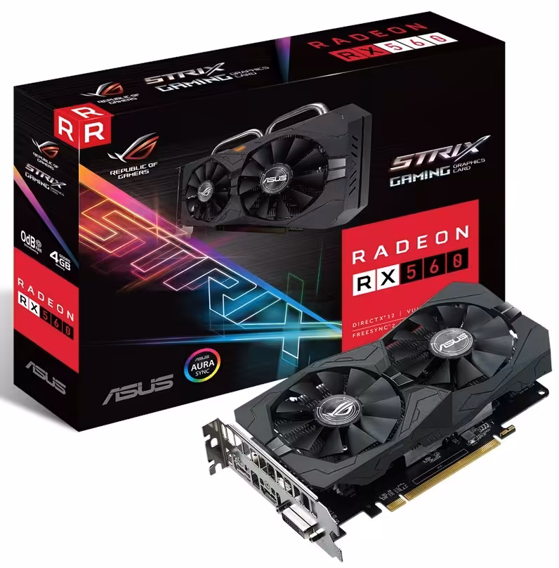کارت گرافیک ایسوس مدل راگ استریکس آر ایکس 560 گیمینگ با حافظه 4 گیگابایت