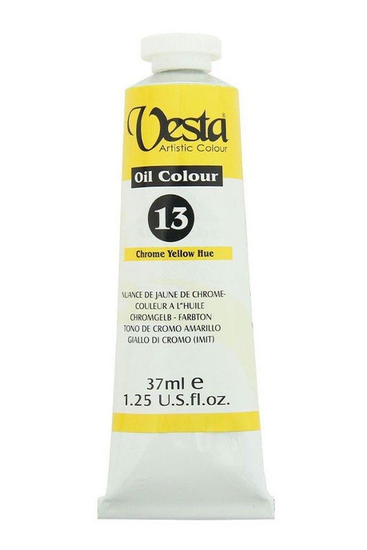 رنگ روغن وستا 37 میل کد 4547 Chrome Yellow Hue 13