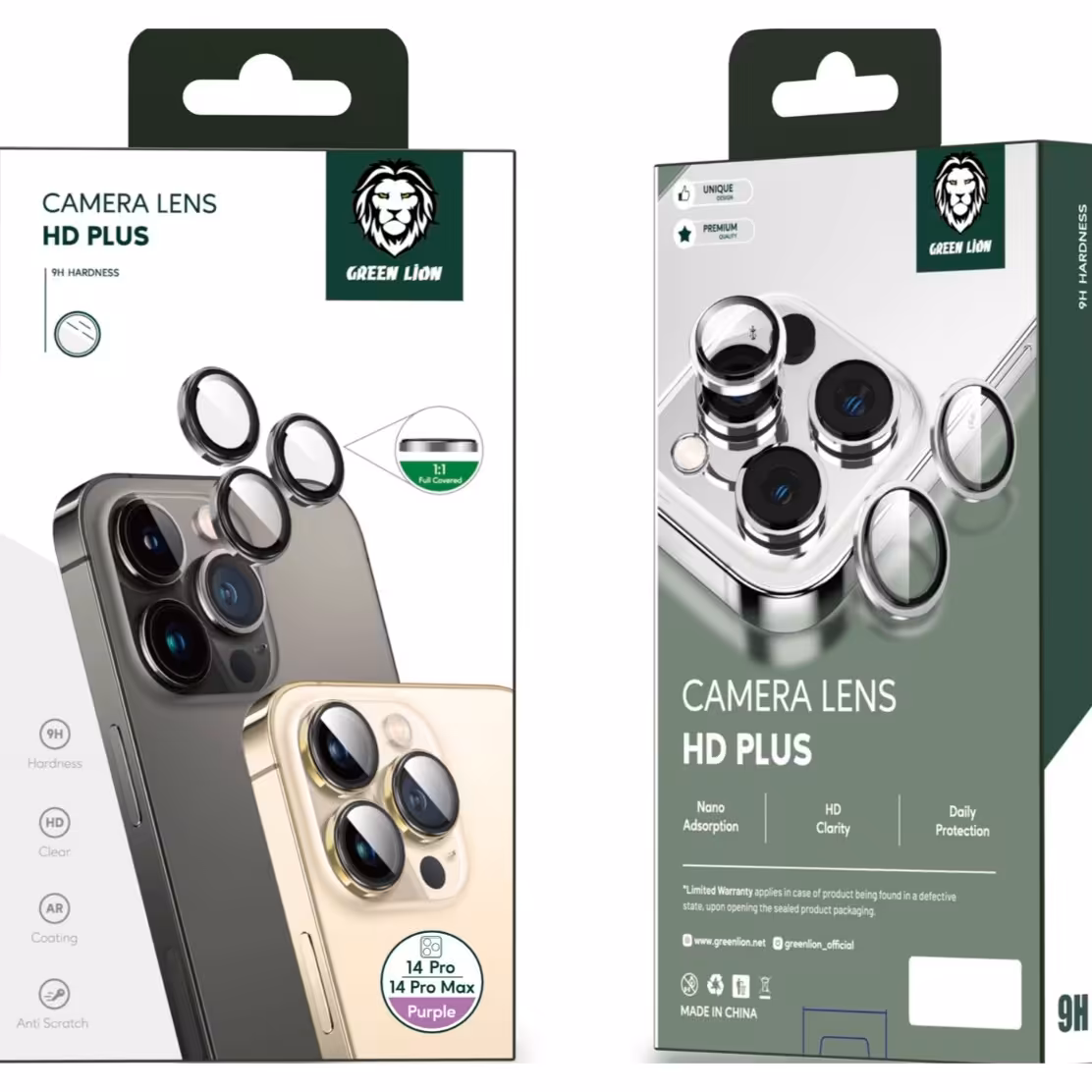 محافظ لنز دوربین HD برند گرین مناسب  ایفون 13 پرو و 13 پرومکس رنگ مشکی 